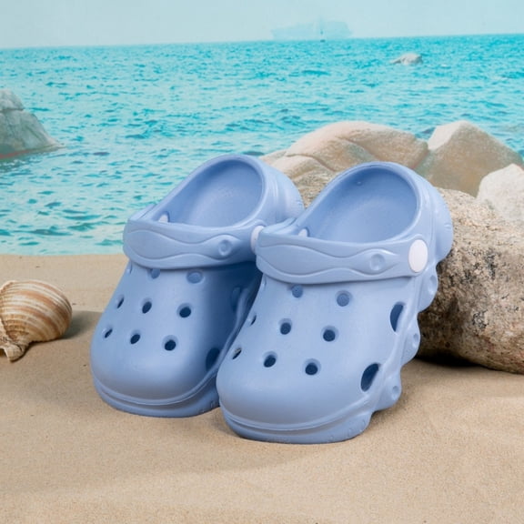 JIAHONG Kid's Garden Clogs Cute Slides Sandals Beach Slipper Indoor Outdoor-Friendly Comfy Lightweight, Blue
