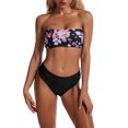 thumbnail image 1 of Traje de baño de poliéster elástico con diseño dividido para mujer, cómodo conjunto de bikini de cintura alta con estampado floral M, 1 of 6