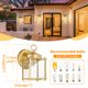 thumbnail image 2 of Farol de pared para exteriores MATAMEYE, dorado, impermeable, 21 x 21 cm, 120 V, 2 of 8
