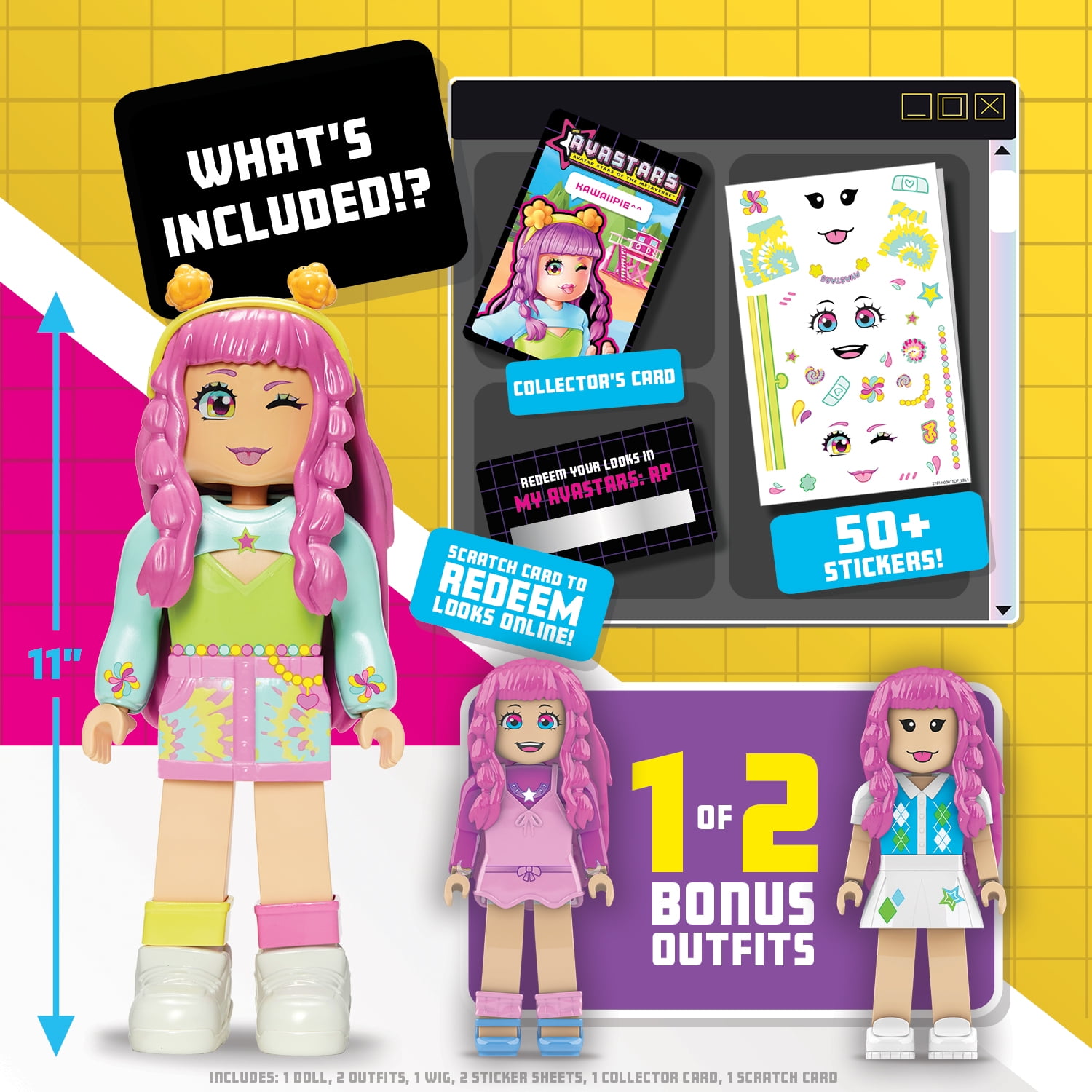  My Avastars Fashion Doll - DJ-Candy with 2 Outfits and 100+  Ways to Customize : Office Products