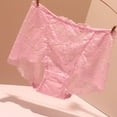 thumbnail image 2 of Velaura Womens Panties Lot Large plus Size Open Crotch Panties Vintage Briefs Underwear Men Underwear Women Variety Pack Womens Undies Seamless Ladies' Lace Sexy Solid Color Transparent Mid High Waist, 2 of 3