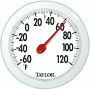 Taylor 5630 6" Round Dial Indoor / Outdoor Thermometer w/ Mounting Bracket