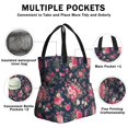 thumbnail image 3 of Pioneer Flower Drawstring Lunch Bag Women - Drawstring Lunch Bag Insulated for Work Office - Stain-Resistant Large Lunchbags for Women with Multi-Pockets, 3 of 6