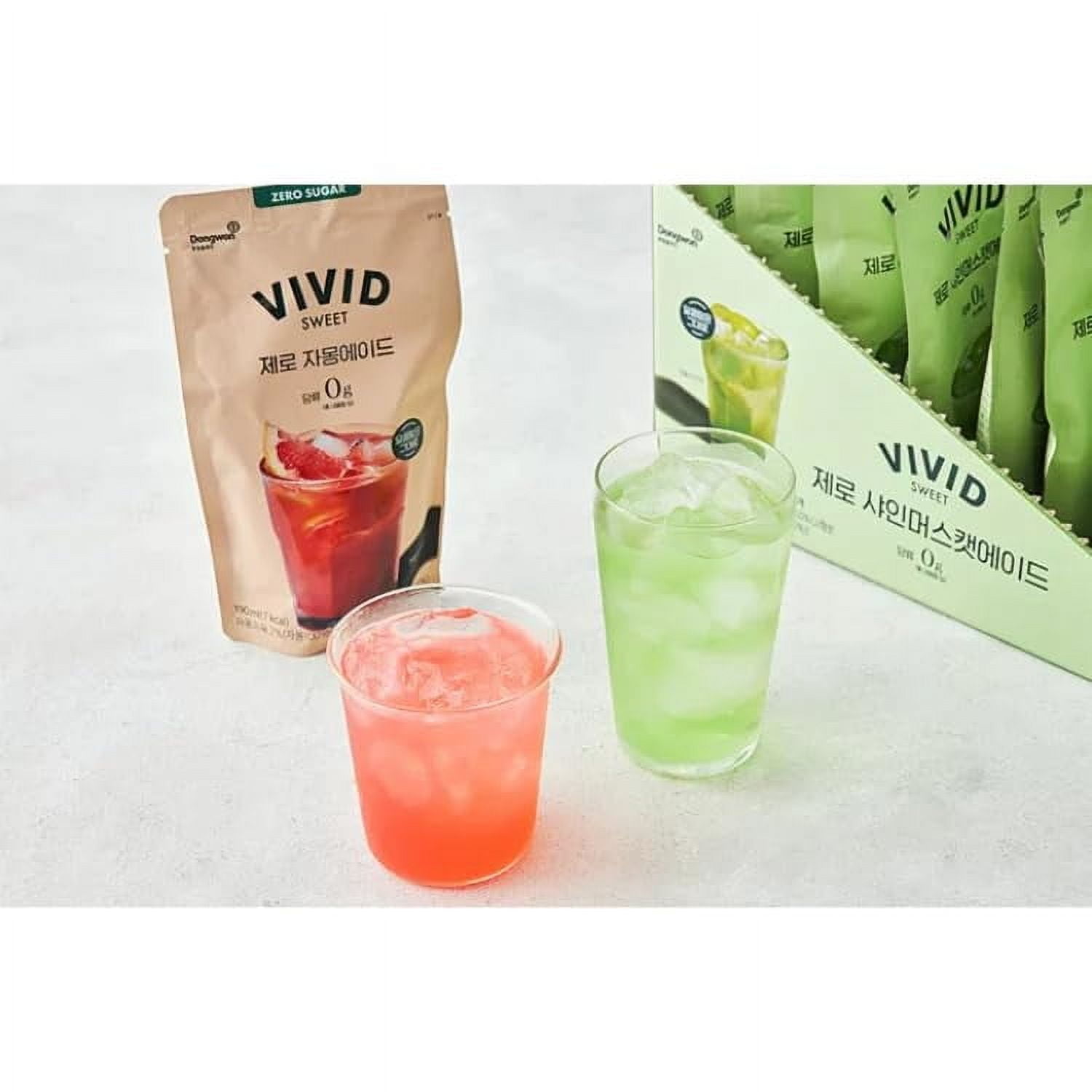 Vivid Sweet - Grapefruit Ade, Zero Sugar, Zero Calories, No Artificial Preservatives or Corn Syrup, 6.4 fl oz (10 Pouch) (10 Pouch, Zero Grapefruit Ade)