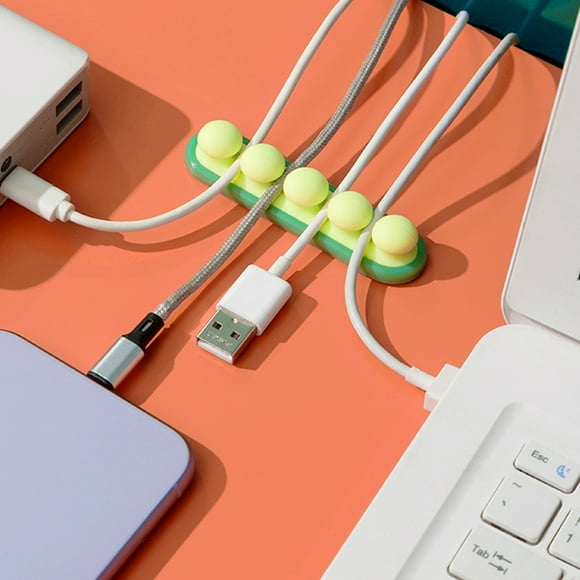 Koszal Support de Câble de Charge en Silicone Durable Organisateur de Gestion de Cordon Clip Organisateur
