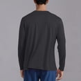 thumbnail image 4 of pstuiky Camisas suaves de manga larga para hombre, Camiseta informal de manga larga con cuello redondo para hombre, color liso, transpirable, para correr y hacer ejercicio salir tops l, 4 of 8