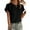 1# Black, variant on SHIBEVER Women Summer T Shirts Short Sleeve Round Neck Tops Comfy Ruffle Cap Sleeve Loose Fit Knit Shirts Blouses