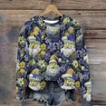 thumbnail image 1 of Jienlioq Hauts Grande Taille pour Femmes Mode Femmes Noël Décontracté Imprimé Col Rond Manches Longues Hauts Chandails en Molleton Amples Remise, 1 of 4
