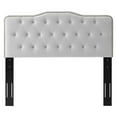 thumbnail image 3 of Tufted Headboard, Twin Size, Velvet, Light Grey Gray, Modern Contemporary Urban Design, Bedroom Master Guest Suite, 3 of 10