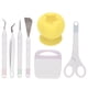 thumbnail image 3 of Juego de 7 herramientas para desmalezar vinilo, juego de herramientas para desmalezar manualidades, herramientas artesanales para cortar papel, grabar, álbumes de recortes, color amarillo, 3 of 15