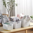 thumbnail image 2 of HANAMYA Organisateur de Panier de Rangement avec Poignée de 20 Litres en Blanc (Lot de 2), 2 of 4