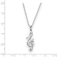 thumbnail image 2 of Sterling Silver Love Note 18in Necklace and Pendant, 2 of 7