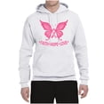 thumbnail image 2 of Wild Bobby, Butterfly Pink Ribbon Faith Hope Love, Breast Cancer Awareness, Unisex Graphic Hoodie Sweatshirt, White, XX-Large, 2 of 5