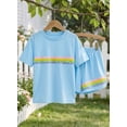thumbnail image 4 of Girls 2 Piece Outfits Set Girl Casual T Shirt and Kids Rainbow Shorts Summer Clothes for Girls 7-14Y, 4 of 8