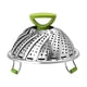 thumbnail image 2 of Cesta de vapor plegable ZHAOCHENG acero inoxidable con mango extensible anticaliente y pies antideslizantes, 2 of 5