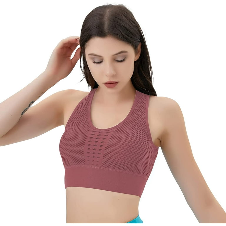 Sports Bras Tank Top Low Back Sleep Bra Seamless Without Steel Ring V Neck