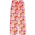 thumbnail image 1 of Up Past 8 Girls Pajama Pants Plush Sleepwear Kids Fun Print Pants, Lips, Size: 16, 1 of 1