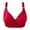 Red, variant on Darzheoy Wire-Free Bra for Women Solid Color Comfortable Hollow Out Perspective Bra Underwear No Rims Bras for Women 40/90BC