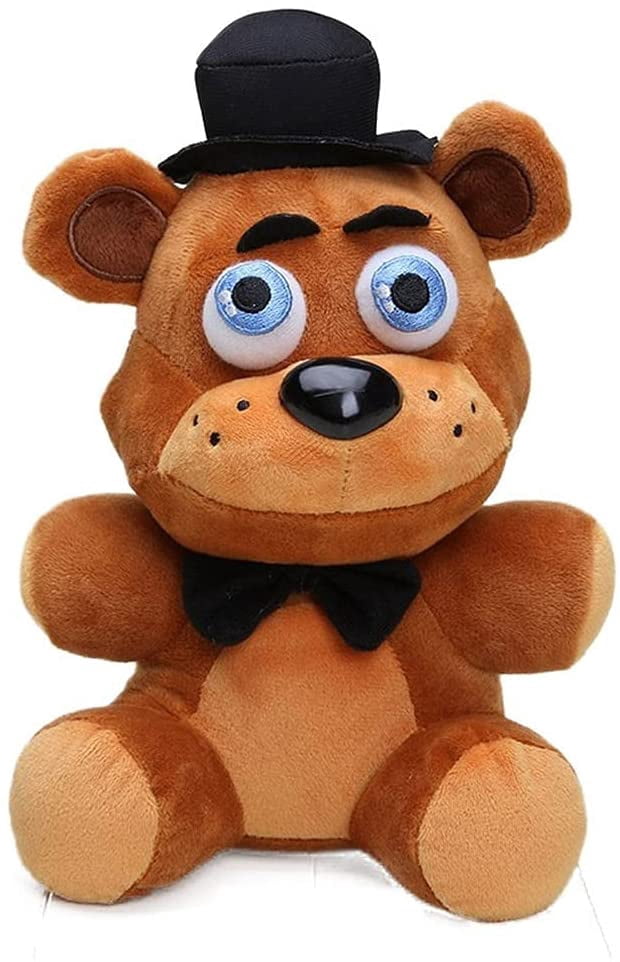 18cm FNAF Peluche Ripiene Freddy Fazbear Bear Foxy Rabbit Bonnie Chica Peluche Juguetes 5 Nights At Freddy Plushie Giocattoli Regali Brown Bear