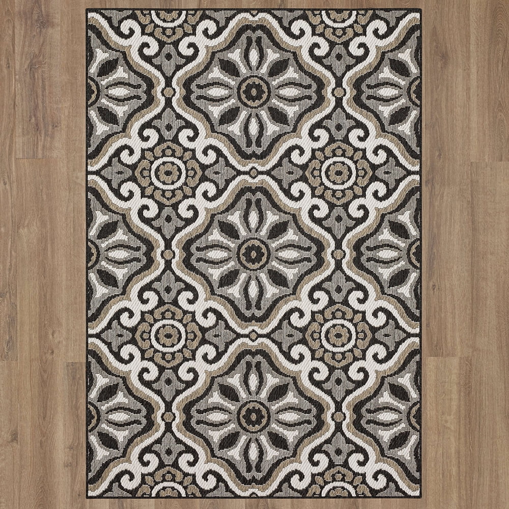 Mohawk Home Positano Outdoor Area Rug, Dark Grey, 10' x 13'