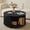 Black, variant on Spruce & Spring 31.5" Round Lift-Top Coffee Table with Storage, Fluted Drum Table with Sliding Door & Curved Pet Opening, Mid-Century Modern Wood Coffee Table for Living Room and Small Spaces, Walnut