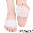 thumbnail image 3 of 2 Pairs Gel Toe Separators Metatarsal Pads, Gel Toe Straightener for Overlapping Toes, Bunion Corrector, Hallux Valgus Forefoot Pain Relief (5-Hole Toe Separator Metatarsal Pads), 3 of 5