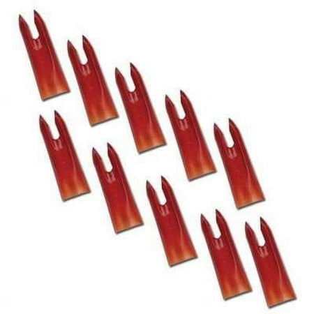 Armory Replicas Replacement Nocks for 30-Inch Aluminum Arrow Bolts | 10-Pack Red ABS Plastic Nocks | U-Shape Design for Fit on Bow String or Cable