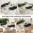 thumbnail image 7 of Black White Gold Marble Pattern Round Fitted Tablecloth with Elastic Edge,Dining Table Cover Waterproof,Outdoor Round Tablecloth for Camping,Dining,Indoor and Outdoor, 7 of 7
