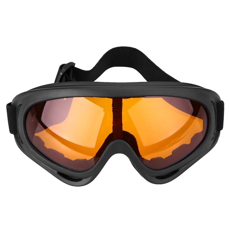 Ski Snowboard Goggles Protective Wind Dust Protective Adjustable Orange Lens by