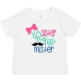 thumbnail image 3 of Inktastic Big Sister to a Little Mister Bow and Mustache Girls Baby T-Shirt, 3 of 5