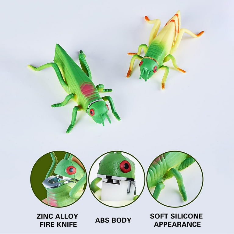 Novelty Simulation Grasshopper Shape Open Flame Lighter,Plastic