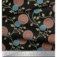thumbnail image 3 of Soimoi Moss Georgette Fabric Artistic Floral Print Fabric by The Yard 42 Inch Wide, 3 of 3