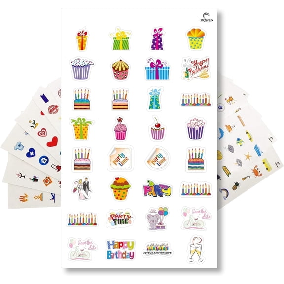 StriveZen Planner Stickers Pack for Organization and Planning, 512 Count, 16 Sheets