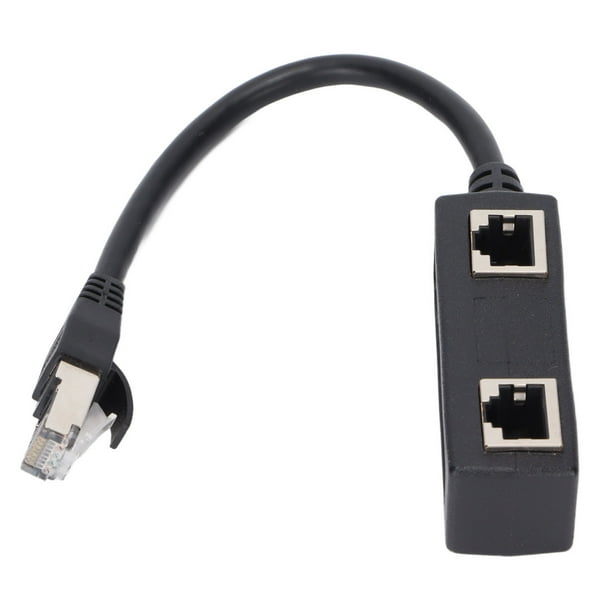 Kozecal Splitter,RJ45 Splitter Adapter 1 Male to 2 Female Port
