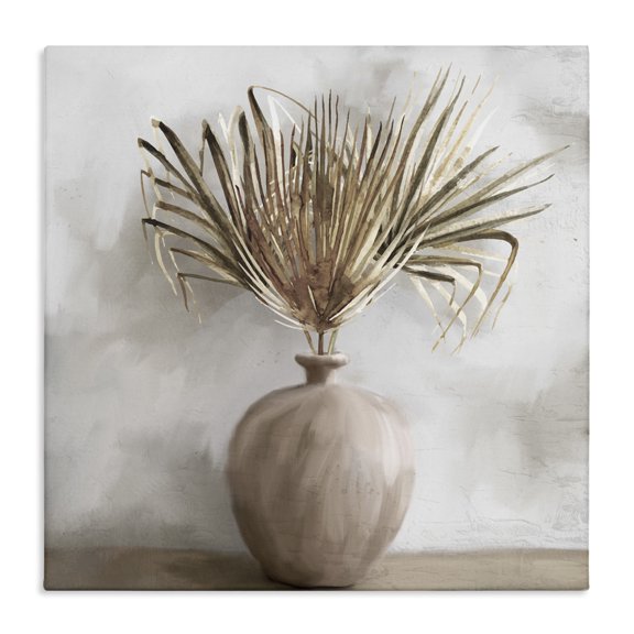 Stupell Industries Shabby Chic Fan Plant in Vase Canvas Art, 17 x 17, by Kim Allen