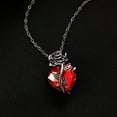 thumbnail image 4 of Wovilon Heart Rose Necklace With Dark Style Wrapped Flower Heart Shaped Collar Chain As A Valentine's Day Gift, 4 of 6