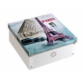 thumbnail image 2 of PACK 4 Caja organizadora de plástico con imagen de PARIS Torre Eiffel Tutti-Home TUTTI-HOME Azul, 2 of 3