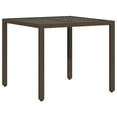 thumbnail image 3 of vidaXL 3 Piece Patio Bistro Set with Cushions Brown Poly Rattan, 3 of 9
