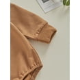 thumbnail image 6 of Bagilaanoe Newborn Baby Girl Boy Oversized Romper Sweatshirt Long Sleeve Bodysuits Letter Embroidery Pullover 6M 12M 18M 24M Infant Casual Tee Tops, 6 of 8