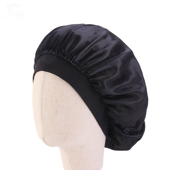 LULULION 5Pcs Lightweight Satin Hair Caps with Elastic for Sleep Shower Use Assorted Colors