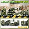thumbnail image 6 of JoyStone 3 in 1 Green Military Big Truck Toys, Military Transport Truck Toy with Helicoper and Tank, Gift for 3+ Kids, 6 of 9
