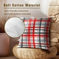 thumbnail image 4 of Red Stripe Plaid Pillow Covers Set of 2, Buffalo Check Throw Cushion Cover 18 x 18inch Pillow Case for Farmhouse Home Office Sofa Bed Party Xmas Valentine''s Day Decor, 4 of 6