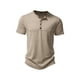 thumbnail image 1 of Lucakuins Hombres Camisa Casual, Manga Corta Cuello Redondo Botones Sólido Suelto Fiesta Calle Primavera Verano Tops Lucakuins  moda, 1 of 5