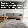 thumbnail image 4 of Adei Carpets,Fluffy Shag Area Rugs - 15x47in Grey, Plush for Living Room & Nursery, 4 of 5