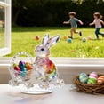 thumbnail image 6 of Colorful Easter Bunny Acrylic Decor - Modern 2D Flat Tabletop Ornament for Living Room, Bedroom, Office Desk, Compact 15cm Festive Home Accent & Spring Gift Idea, 6 of 6