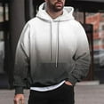 thumbnail image 2 of Enjoytime Crewneck Sweatshirt Men Gradient Long Sleeve Oversized Hoodie Trendy Casual Loose Fall Winter Pullover Tops White M, 2 of 6