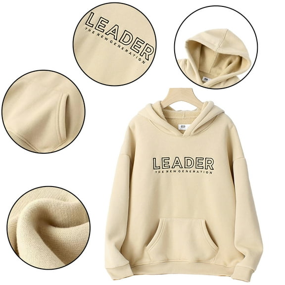 KYAIGUO Kids Baby Boys Winter Fleece Sweatshirts Thick Warm Hoodies Sweatsuit Hooded Pullover Toddlers Autumn Winter Hoodies Sweaters Size 4-12T