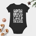 thumbnail image 4 of Big Miracle In A Little Package - Baby Clothes - Funny Newborn Bodysuit Outfits for Boys And Girls Black-style 3months, 4 of 7