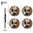 thumbnail image 7 of 10 Inch Wall Clock Battery Operated Square Clock for Office, Kitchen, Outdoor, Living Room, Wine And Grape Still - Life, 7 of 7