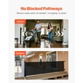 thumbnail image 6 of KFFKFF Retractable Baby Gate, Expands Up to 122 Inches Wide, 31.3 Inches High, with Durable Fiberglass Strips, Prevents Crawling, Mesh Pet Barrier for Decks, Doorways, Garages, Indoor Use, Black, 6 of 9
